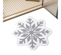 Tappeti Natalizi Interni Antiscivolo Lavabile Decorativo per Feste Zerbino | Tappetini Da Bagno Decorativi Per Proprietari Abitanti Ufficio Domestico Dormitorio Grigio 100*100 cm [imitazione cashmere]