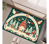 Tappeti Natalizi, Tappetini Decorativi Allegri Con Babbo Natale E Alce, Tappeti Per L'intrattenimento In Camera Da Letto Per Adolescenti, Grandi Tappeti In 3D Per Le Vacanze (Colour 3,100x120cm)