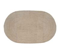 vidaXL Tappeto bianco 152 x 245 cm, in iuta, fatto a mano, moderno, per soggiorno, tappeto ecologico, grande tappeto per interni, colore beige