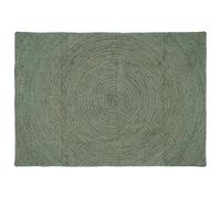 vidaXL Tappeti per area Verde Oliva 140 x 200 cm Juta, Decorazione per il soggiorno, grande tappeto artigianale, moderno in juta, copertura elegante per casa