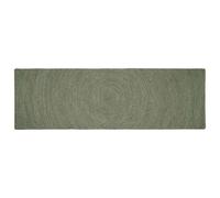 vidaXL Tappeti per area Verde Oliva 80 x 300 cm Juta, Decorazione per il soggiorno, grande tappeto artigianale, moderno in juta, copertura elegante per casa
