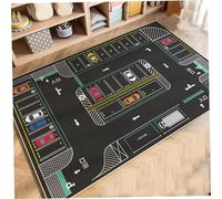 Tappeti per Auto per Macchinine per Bambini, Tappeto per Bambini 32x47 Pollici Tappeto Da Gioco per Bambini Morbido E Assorbente, Tappeto per Auto Antiscivolo per Bambini Con Supporto in Gomma