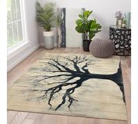 Tappeti per l'area dell'albero solitario per il soggiorno Minimalismo moderno Zerbini dal design vintage Lavabile a pelo corto Soffice Tappeto Moda Home Decor 180x270cm