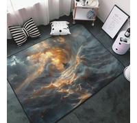 Tappeti per soggiorno, camera da letto, oceano tempestoso vortice, morbido, lavabile, 3 x 5 cm, tappeto antiscivolo, per interni, camera da letto, decorazione estetica