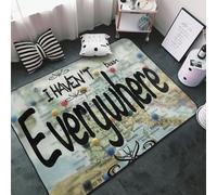 Tappeti per soggiorno camera da letto, tappeto antiscivolo con scritta "I Haven't Been Everywhere But Its On My List", morbido, lavabile, 3 x 5, tappeto antiscivolo, per interni, camera da letto