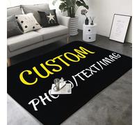 Tappeti personalizzati, tappeto personalizzato per la propria zona, tappeti in flanella, antiscivolo, lavabili, per camera da letto, soggiorno, ufficio, giardino, balcone con la vostra testo/foto