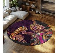 Tappeti rotondi futurismo 140cm stile esotico donna e uomo modello di ritratto sottile interno esterno cerchio tappeto per soggiorno camera da letto patio