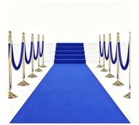 Tappeti Runner Blu Reale for la visualizzazione di passaggi e ripetizioni, Feste di Cerimonia, Eventi al Coperto e all'aperto(1mx15m/3'3"x49'3")