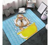 Tappeti Salotto Camera da Letto Cane Prendete un Bagno nella Vasca Da Bagno Morbido Copritutto Lavabile 7.6X12.7cm Tappeto Antiscivolo Tappeto Interno Pavimento Camera Da Letto Decorazione Estetica