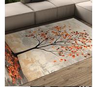 Tappeti Shabby Chic 50 x 80 cm Autunno Albero Foglie Cadenti Modello Tiro Tappeto Lavabile Morbido Pile Basso Soggiorno Sala Da Pranzo Cucina