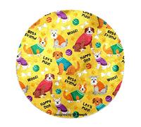 Tappeti soffici di zona del cerchio di peluche tappeto per camera da letto soggiorno decorazione del pavimento colorato felice cane migliore amico cuccioli modello