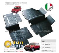 Tappeti su misura per A112 100%gomma 100%MadeinItaly + Omaggio Profumo Auto