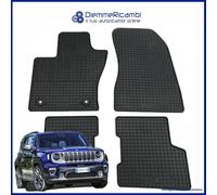 TAPPETI - TAPPETINI IN GOMMA 3D NERI PER JEEP RENEGADE dal 2018 in poi