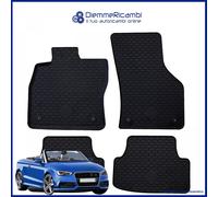 TAPPETI - TAPPETINI IN GOMMA 3D TPE NERI PER AUDI A3 CABRIO 8V DAL 2013 AL 2021