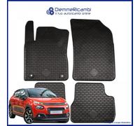 TAPPETI - TAPPETINI IN GOMMA 3D TPE NERI PER CITROEN C3 III dal 2016 al 2024