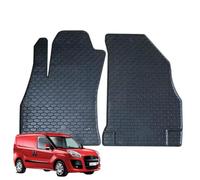 TAPPETI - TAPPETINI IN GOMMA 3D TPE NERI PER FIAT DOBLO' VAN DAL 2010 AL 2022
