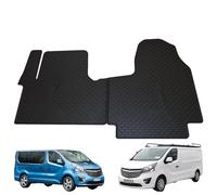 TAPPETI - TAPPETINI IN GOMMA 3D TPE NERI PER OPEL VIVARO B DAL 2014 AL 2019