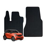 TAPPETI - TAPPETINI IN GOMMA 3D TPE NERI PER SMART Fortwo 453 dal 2014 al 2019