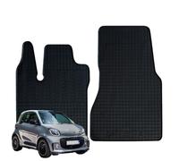 TAPPETI - TAPPETINI IN GOMMA 3D TPE NERI PER SMART Fortwo 453 dal 2019 in poi