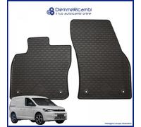 TAPPETI - TAPPETINI IN GOMMA 3D TPE NERI PER VOLKSWAGEN Caddy V van dal 2020 ->