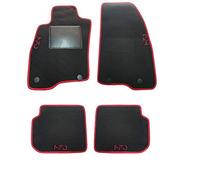 TAPPETI - TAPPETINI MOQUETTE 4 LOGHI ROSSI 4 FIX + BORDO ROSSO mito 2008>2016