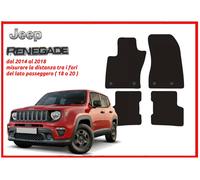tappeti tappetini per Jeep Renegade 2014>2018 moquette set 4 pezzi kit su misura