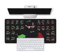 Tappeti Tastiera Per Scrivania, Di Scambio Di Giorno - Grande Tappetino Da Tavolo Non Ventilatore - Lavabili Con Modelli Grafici Di Capitale, Decorazioni Di Mercato Uguale