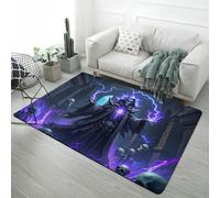 Tappeti Teschio in Fiamme & Rosa Rossa, Flanella Antiscivolo, Tappeto d’Arte Gotica Oscura per Salotto, Camera da Letto, Stile Punk Decorativo per Decorazione Casa & Lounge, 120x160 cm, Color 4