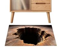 Tappeti tridimensionali - Stile artistico con motivo ottico, zerbino antiscivolo, moquette moderna per la stanza, grafica accattivante e profonda | Pezzo unico per interni, ideale per spazi abitativi