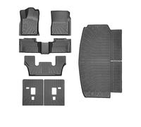 Tappetini Abitacolo Per Dodge Per Durango 2016-2024 6/7 Posti Tappetini Per Auto TEP Impermeabili Per Tutte Stagioni Antiscivolo(6 seat-7pcs)