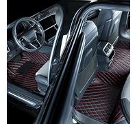 Tappetini abitacolo Per VW Per Jetta MK6 2011-2016 Tappetini Per Auto In Pelle Di Lusso Accessori Per Interni Tappeti Per Piedi Tappetini auto(Nero rosso)