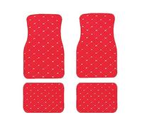 Tappetini Abitacolo Tappetini Universali Per Auto In Pelle 4 Pezzi Tappetini Per Auto Set Completo Anteriore Posteriore Impermeabile Accessori Per Tappeti Auto Interni Tappeti Auto(Colore:Rosso)