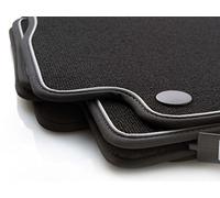 Tappetini AMG MERCEDES W213 S213 schlinge 4 pezzi nero con argento Band