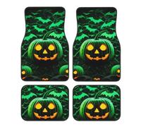 Tappetini anteriori e posteriori per auto, colore verde fantasma horror, set di 4 pezzi per SUV, berline e camion.