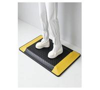 Tappetini Antifatica Industriali, Tappetino Imbottito In Schiuma Da 20 Mm Con Bordo Di Sicurezza Giallo, Tappetino In Piedi For Laboratori, Officine(60x70 cm)