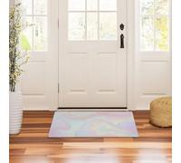 Tappetini antiscivolo a basso profilo, con retro in gomma antiscivolo, extra lavabili, per ingresso, porta anteriore e posteriore, motivo marmo oro pastello, 81 x 50 cm