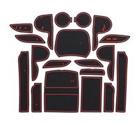 Tappetini Antiscivolo Gomma Per Hyundai Per Santa Fe 2013-2018 DM Per Maxcruz Per Grand Per SantaFe Tappetini Auto Antiscivolo In Gomma Tappetino Fessure Cancello(Rosso)