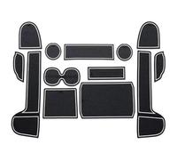 Tappetini Antiscivolo Gomma Per Mitsubishi Per Eclipse Per Cross 2017 2018 2019 2020 Tappetino Antiscivolo Per Auto Scanalatura Per Porta Telefono Sottobicchiere(Black White)