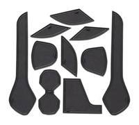 Tappetini Antiscivolo Gomma Per Nissan Per Leaf ZE1 2018-2022 Tappetino Antiscivolo In Gomma Scanalatura Per Porta Supporto Per Telefono Sottobicchiere Accessori Interni(Nero)