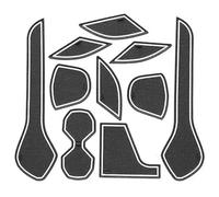 Tappetini Antiscivolo Gomma Per Nissan Per Leaf ZE1 2018-2022 Tappetino Antiscivolo In Gomma Scanalatura Per Porta Supporto Per Telefono Sottobicchiere Accessori Interni(Bianco)