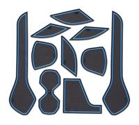 Tappetini Antiscivolo Gomma Per Nissan Per Leaf ZE1 2018-2022 Tappetino Antiscivolo In Gomma Scanalatura Per Porta Supporto Per Telefono Sottobicchiere Accessori Interni(Blu)