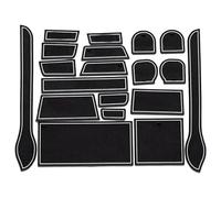 Tappetini Antiscivolo Gomma Per Nissan X-Trail T31 2008-2013 Tappetino Antiscivolo In Gomma Scanalatura Per Porta Coprisedile Per Telefono Sottobicchiere Accessori Per Auto(Bianco)