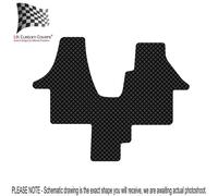 Tappetini Antiscivolo In Gomma Per Vw Transporter T6 3Mm (2015-2024) Neri