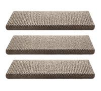 Tappetini antiscivolo in lana per scale - Tappetini antiscivolo per interni, autoadesivi, facili da installare, protezioni lavabili per animali domestici e bambini