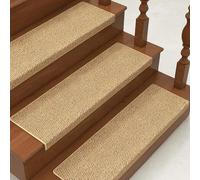 Tappetini Antiscivolo per gradini, tappetini autoadesivi per gradini in Legno, 10 Pezzi, 61x19 cm, Spessore 0,8 cm, pavimentazione di Sicurezza per Interni, Protezione Durevole Contro Gli sc