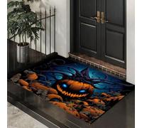 Tappetini Antiscivolo per Ingresso Zucca Mostruosa E Tentacoli, 90x150 cm Zerbini di Benvenuto Zucca Tentacolare Strana Tappeto a Pelo Corto Facile da Pulire per Cucina, Bagno, Corridoio, Arancia