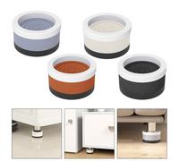 Tappetini antiscivolo per mobili, confezione da 4 rialzi per letto, con gomma TPU antiurto e base in polipropilene, 8,6 x 8,6 x 5,5 cm, capacità di carico 500 kg