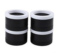 Tappetini antiscivolo per mobili, set da 4 pezzi per letto e tavolo, 8,6 x 8,6 x 5,5 cm + cuscinetti antivibrazione in polipropilene, capacità di carico 500 kg, per letti, così, nero (5,5 cm)