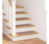 Tappetini Antiscivolo per Scale 15 pz 60 x 25 cm Marrone chiaro