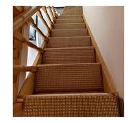 Tappetini antiscivolo per scale in sisal a forma di bullnose da 1 a 15 pezzi, per bambini, anziani e animali domestici, resistente, per gradini in legno, per tutte le stagioni